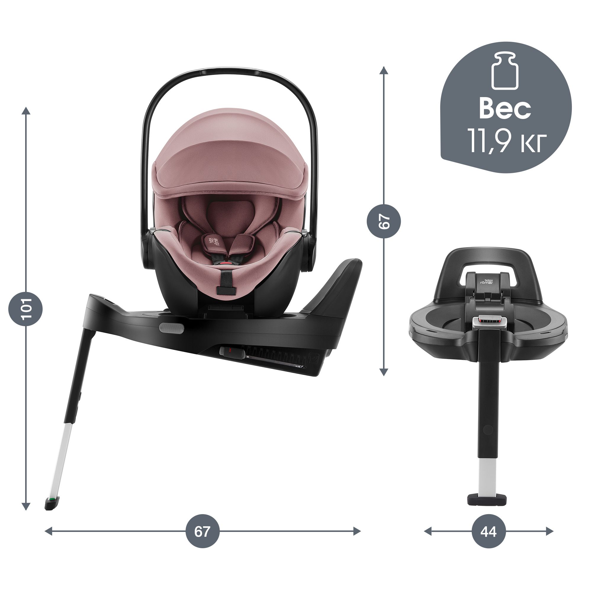 Автокресло Britax Roemer Baby-Safe Pro и Vario base Isofix 0+/1 (0-18 кг) - фото 13