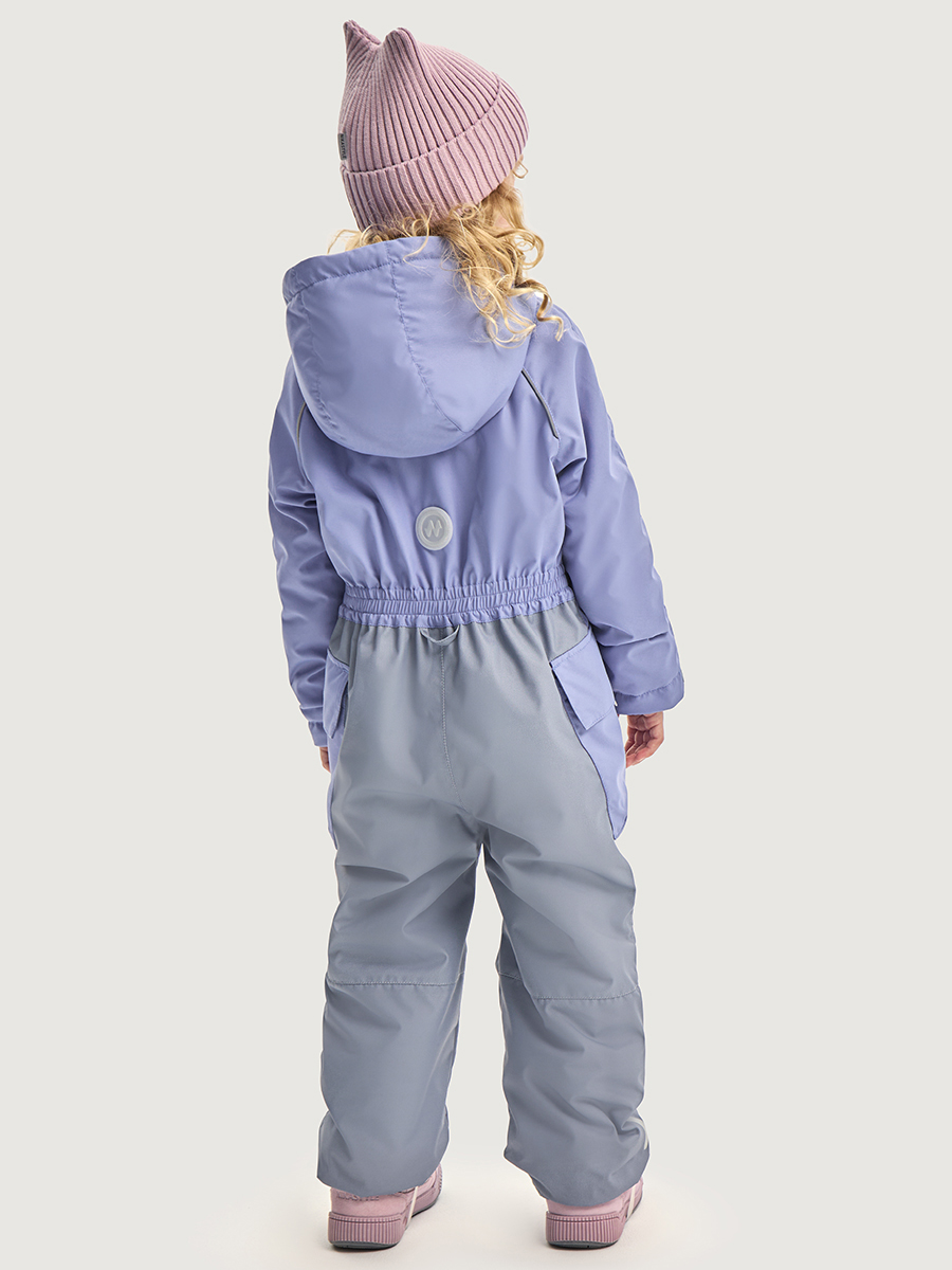 Комбинезон NIKASTYLE 8м8626 лаванда/светло-серый - фото 4