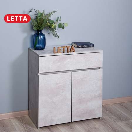 Комод шкаф LETTA City Lite 2х дверный Цвет Цемент светлый вельвет 700х734hх334