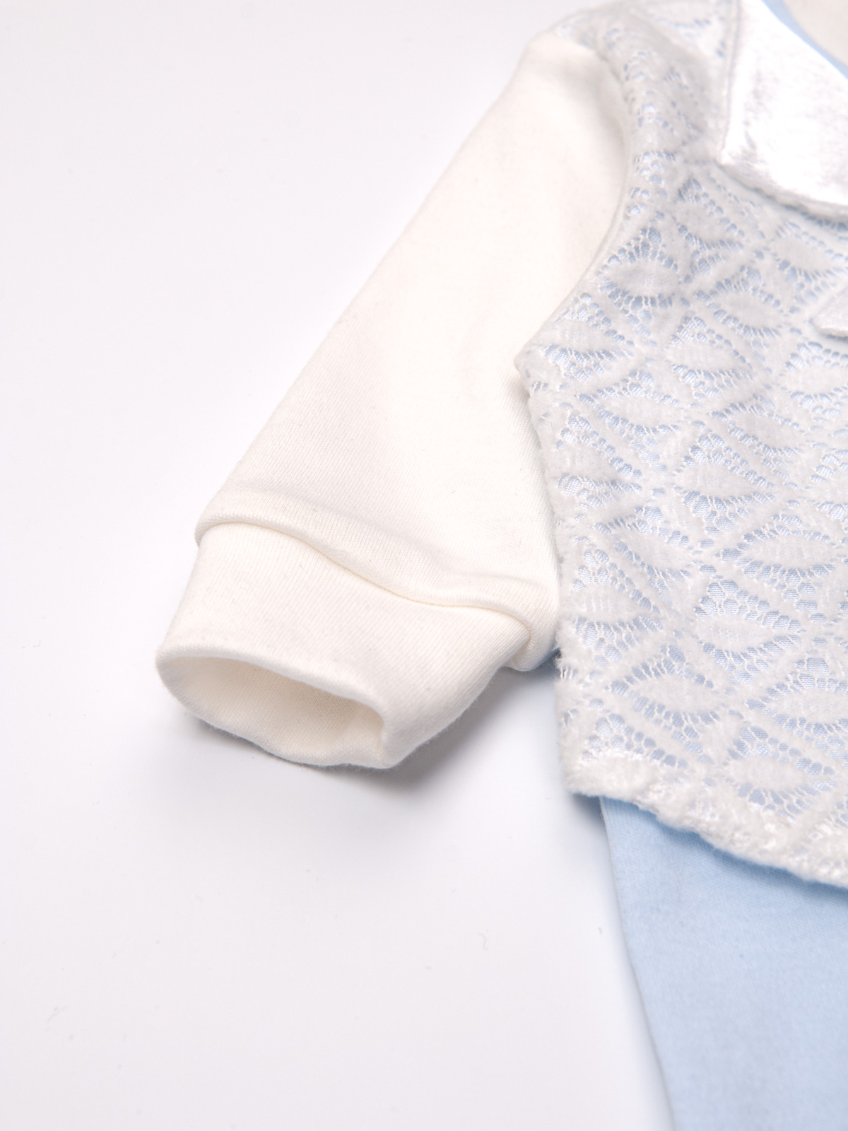 Комплект на выписку ТРИЯ 1185_310_016 интерлок голубой - фото 3