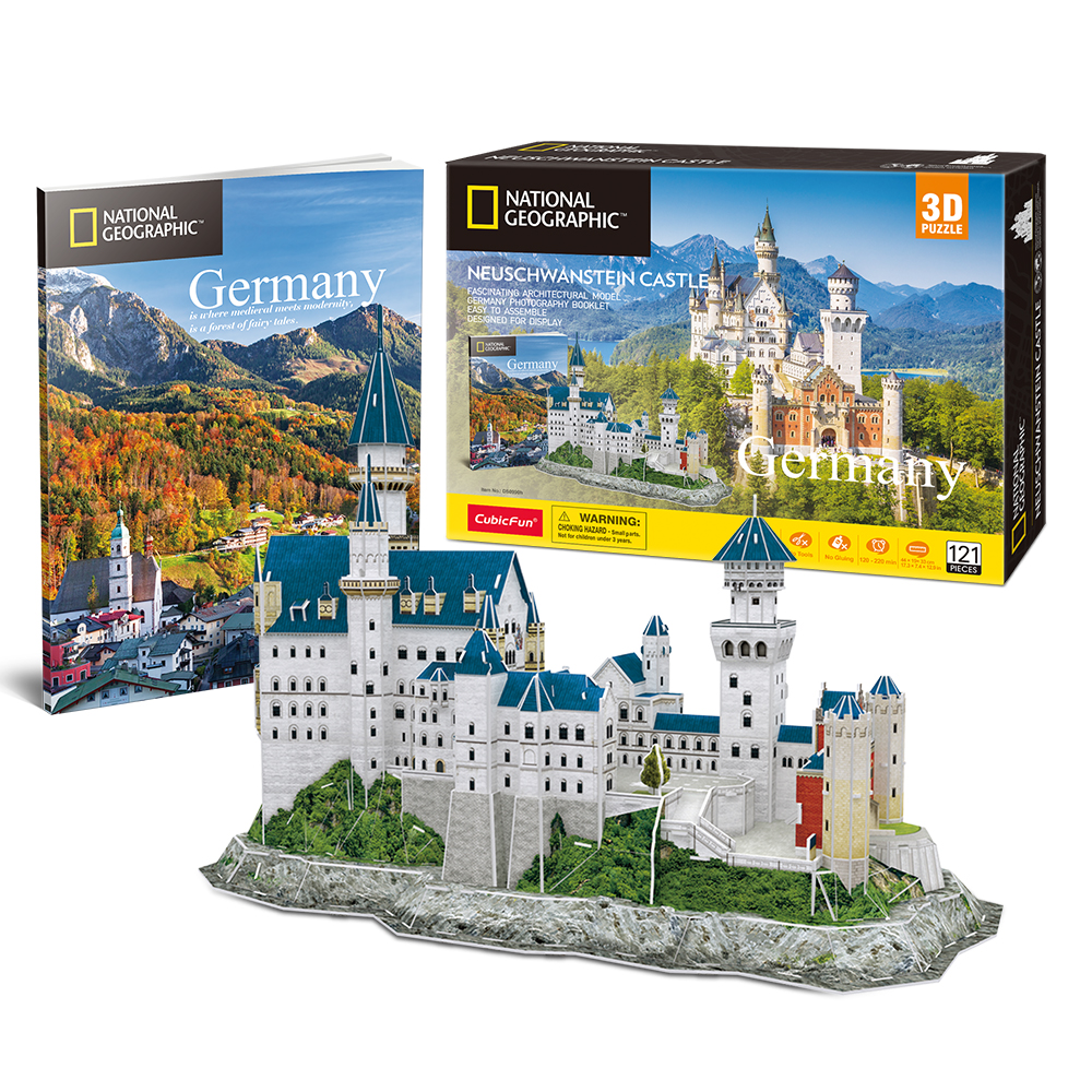 Пазл CubicFun Нойшванштайн 121 дет 3D - фото 1