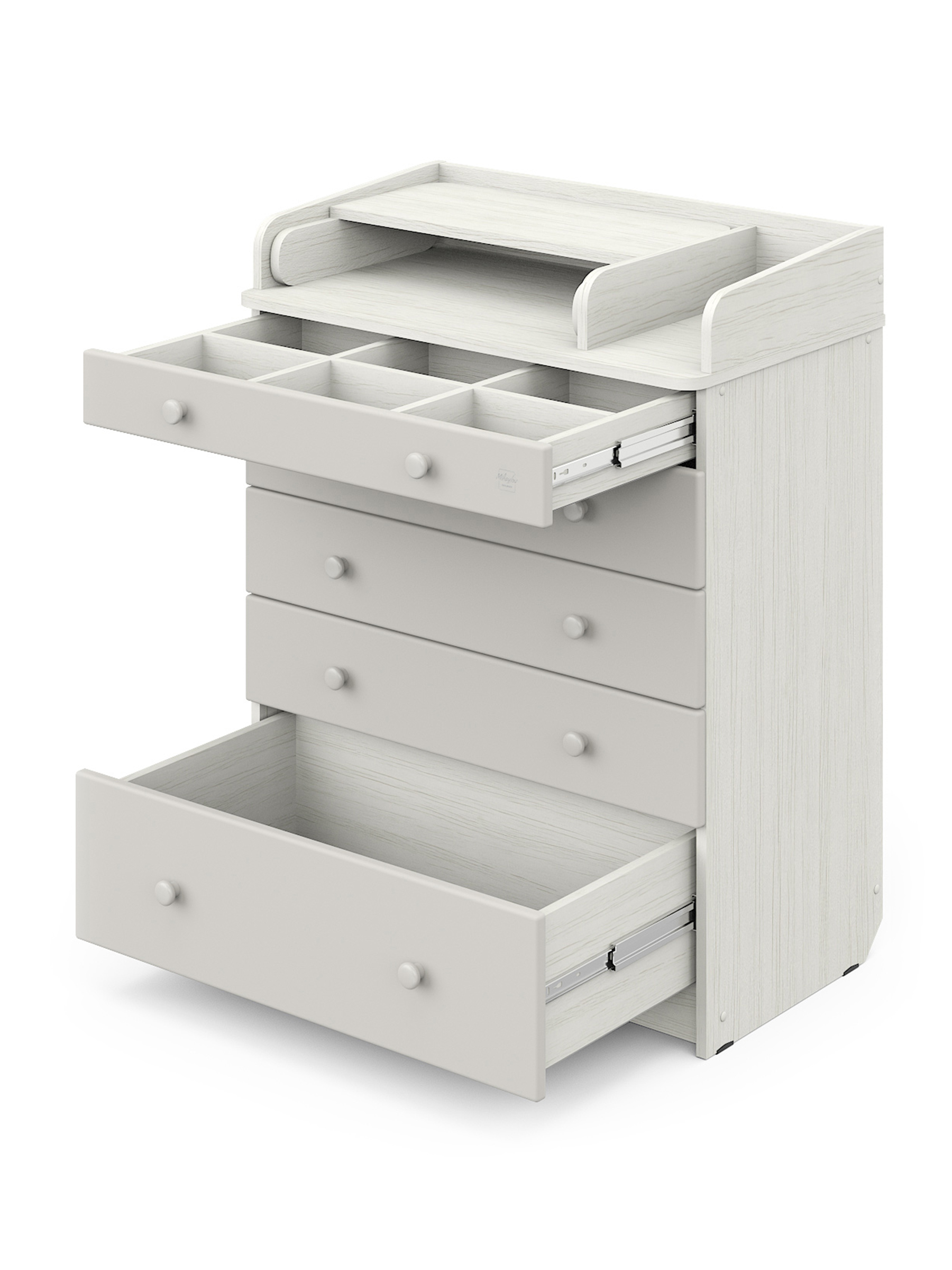 Комод пеленальный Aton Maks древесина белая серый - фото 7