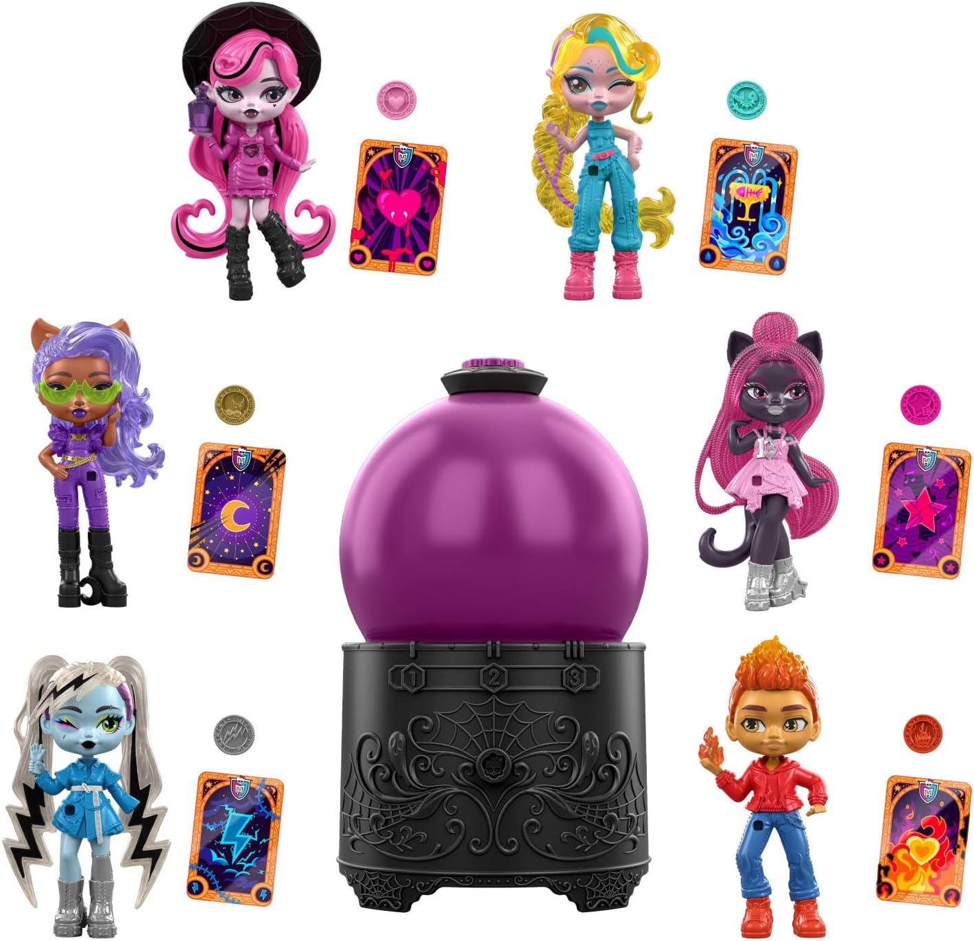 Кукла мини Monster High Хрустальный шар сюрприз высота 7,5 см JCX99 - фото 1