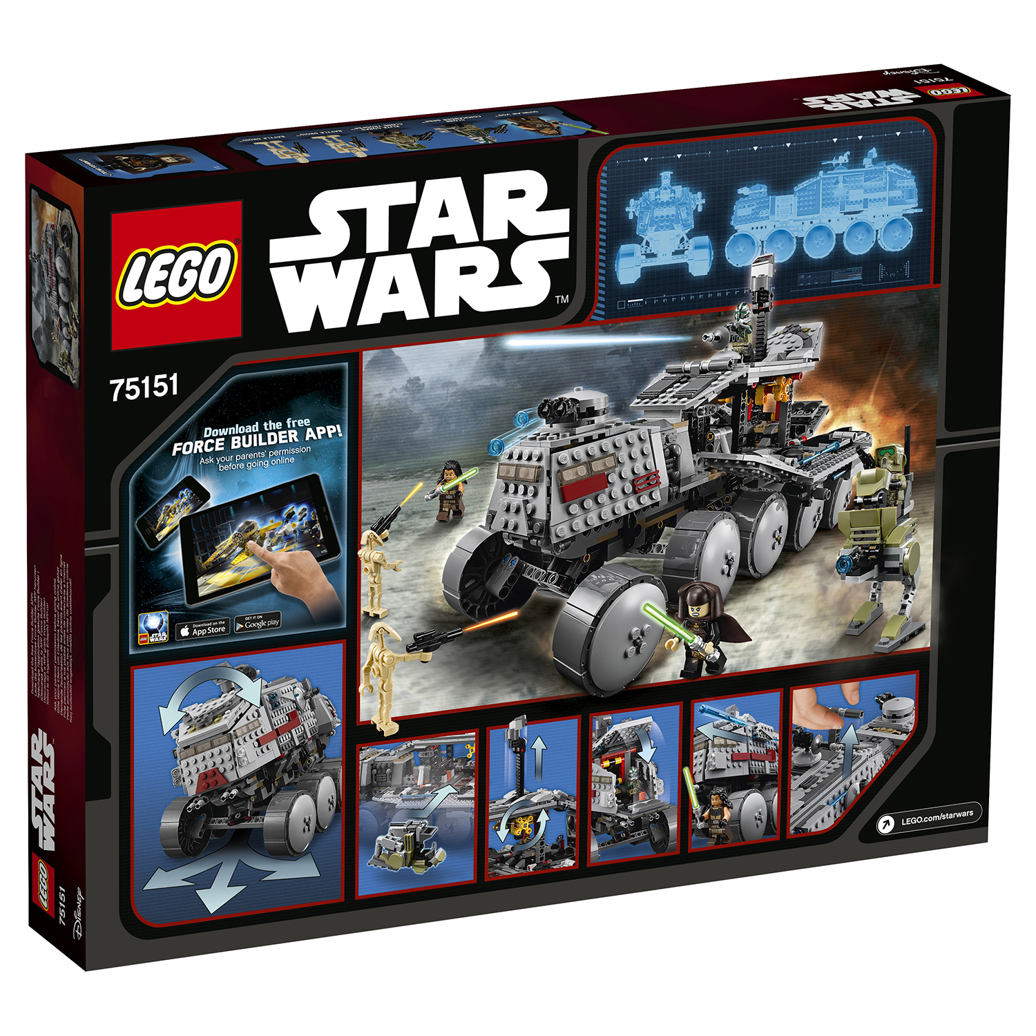 Конструктор LEGO Star Wars Турботанк Клонов блочный - фото 3