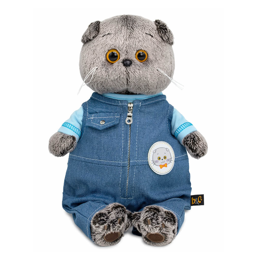 Мягкая игрушка BUDI BASA Басик в комбинезоне Деним - фото 1