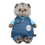 Мягкая игрушка BUDI BASA Басик в комбинезоне Деним