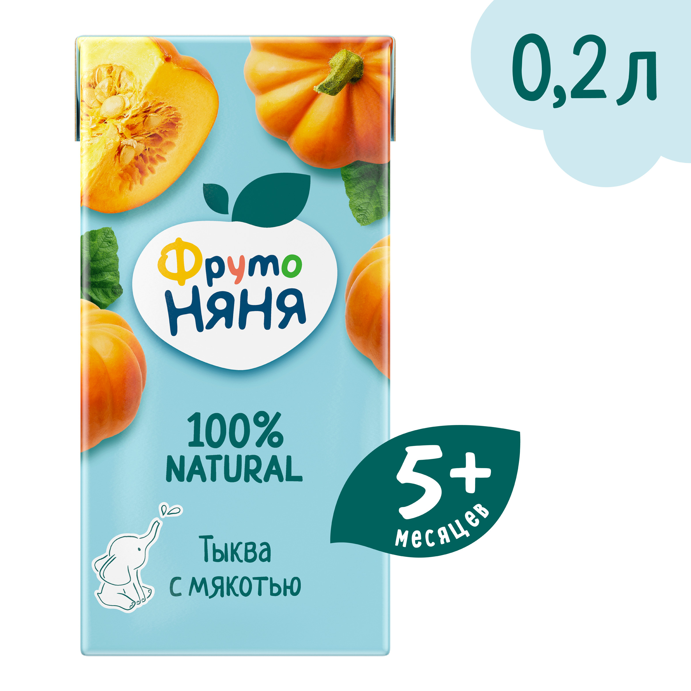 Нектар ФрутоНяня Тыква с 4 мес 0.2 л - фото 1