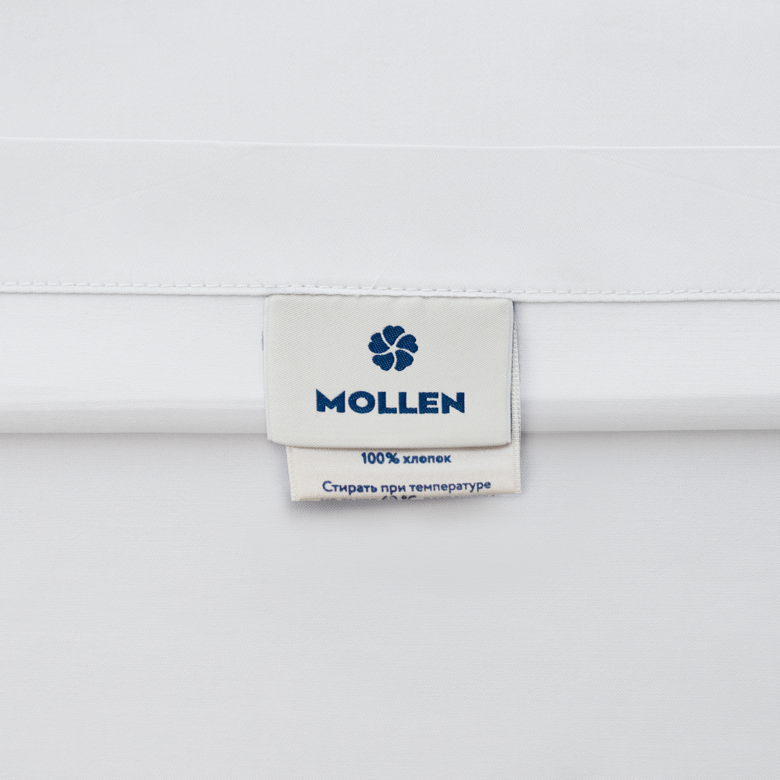 Простыня жемчужно-белая Mollen 180х200х35 - фото 4