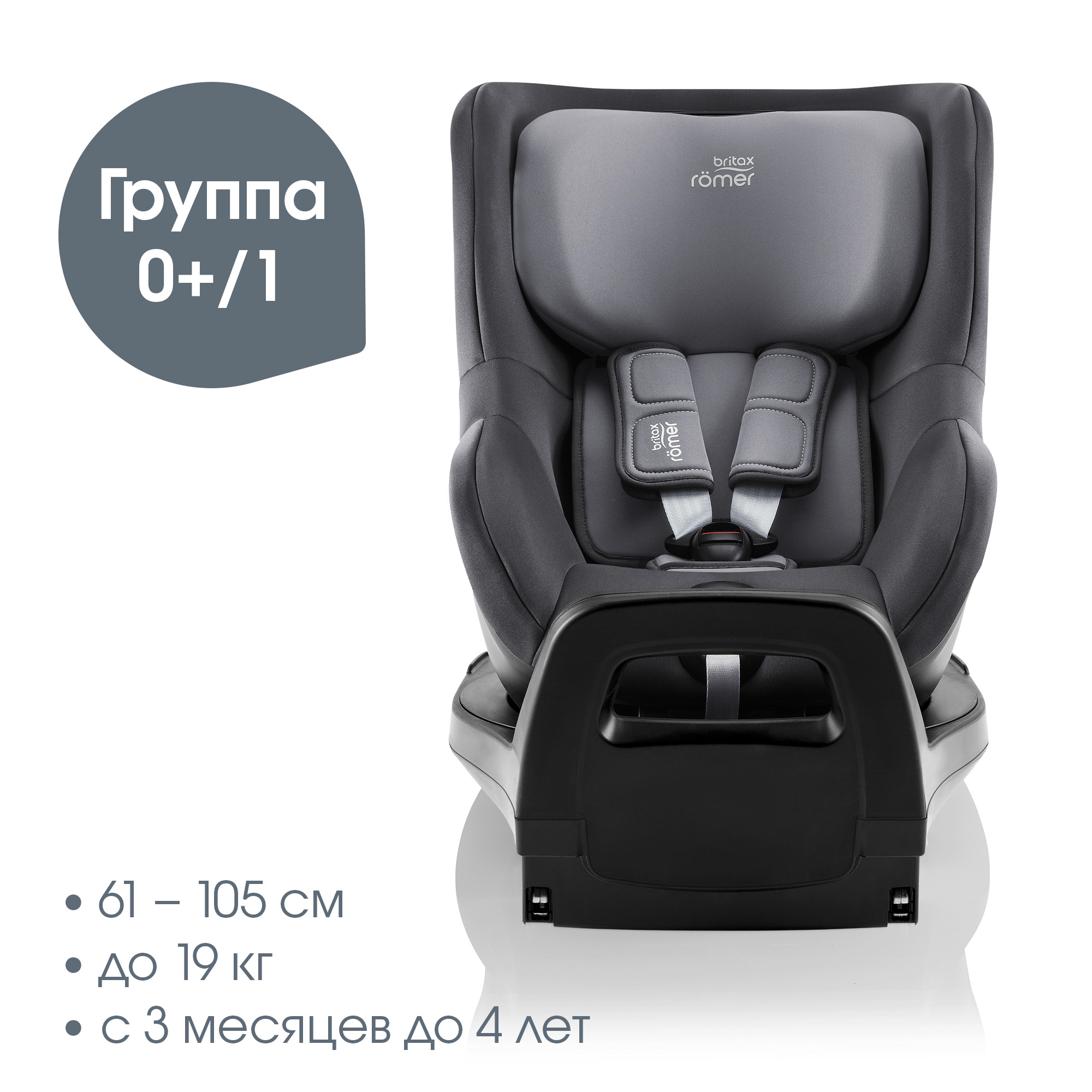 Автокресло Britax Roemer Dualfix Pro Midnight Grey Isofix 0+/1 (0-18 кг) - фото 2