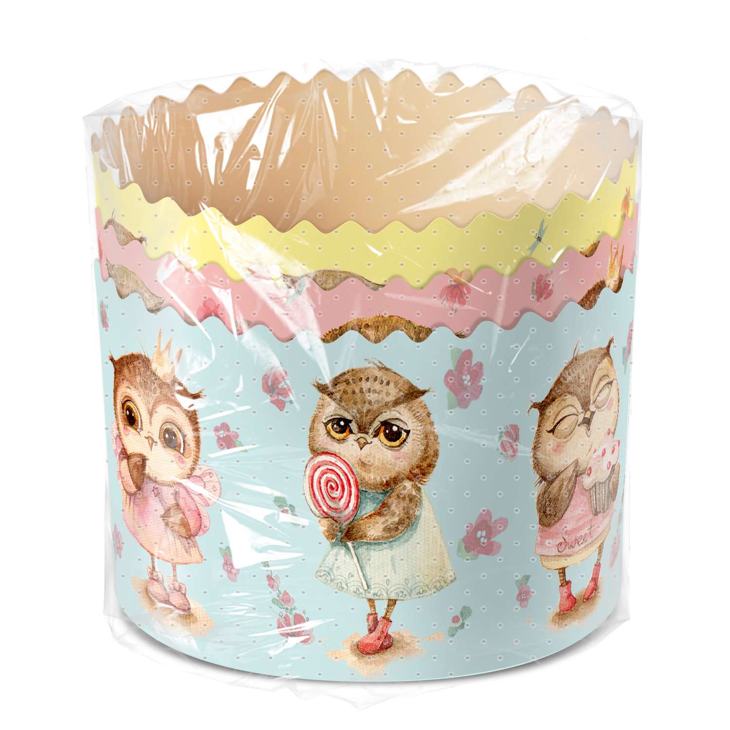 Формы пекарские бумажные цветные Домашняя кухня d124 h90мм 3шт - фото 8