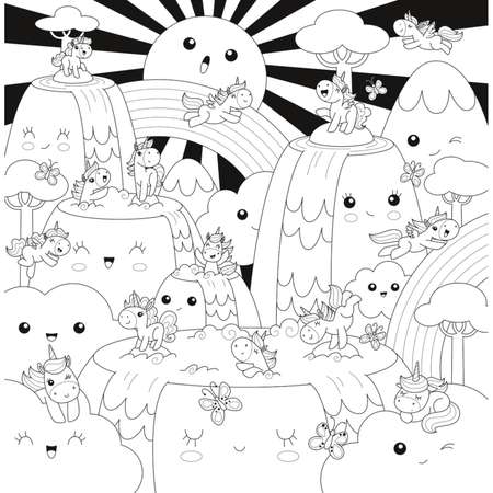 Книга Вааау Я раскрашиваю Kawaii