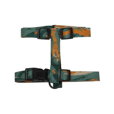 Шлейка для собак крупных пород Barbaks принт хаки полиэстер L (2.5*45-70см)