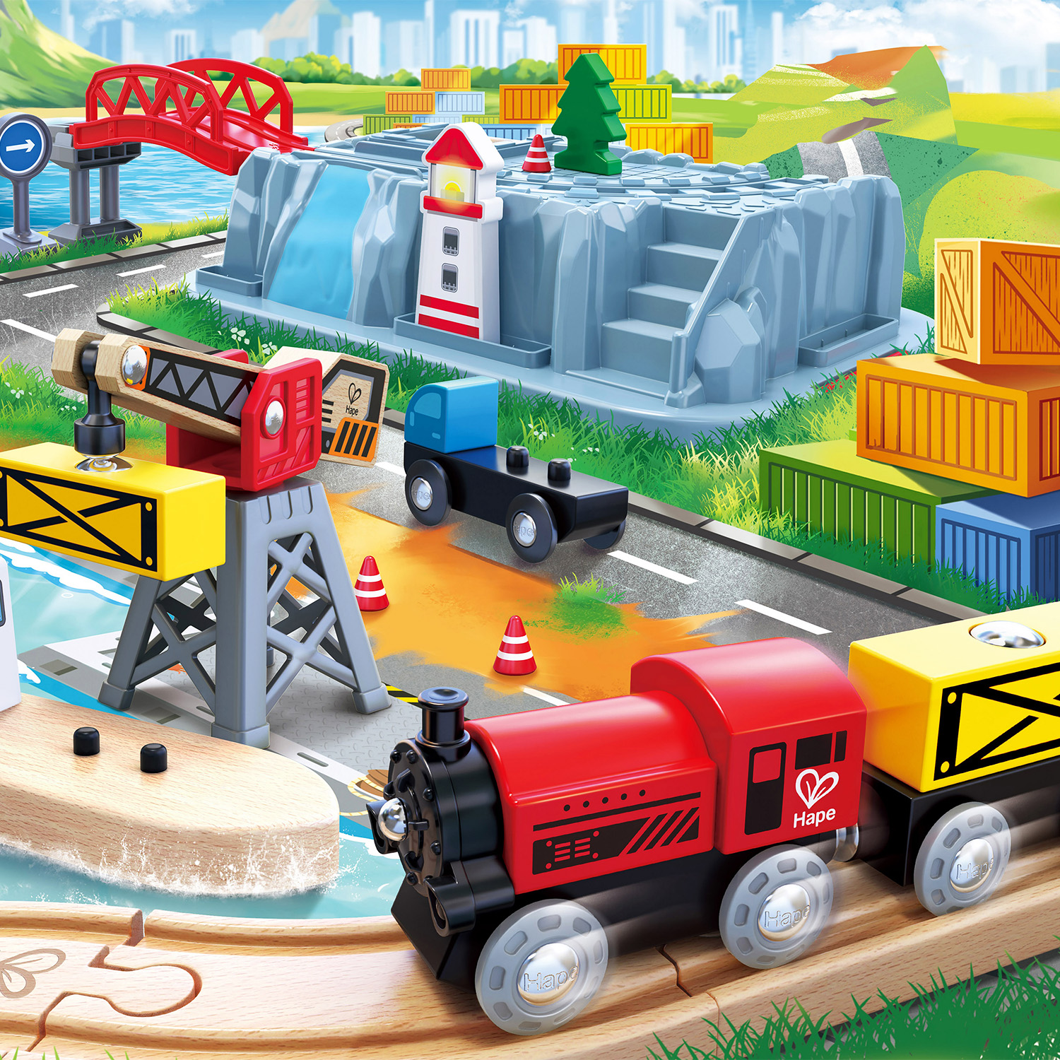 Набор железнодорожный Hape E8769_HP - фото 9