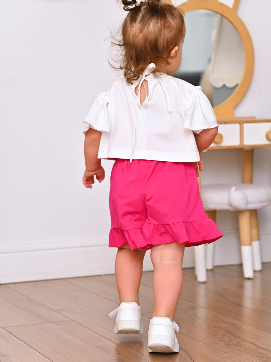 Костюм Artcher Костюм003Бело-розовый_с_шортами - фото 8