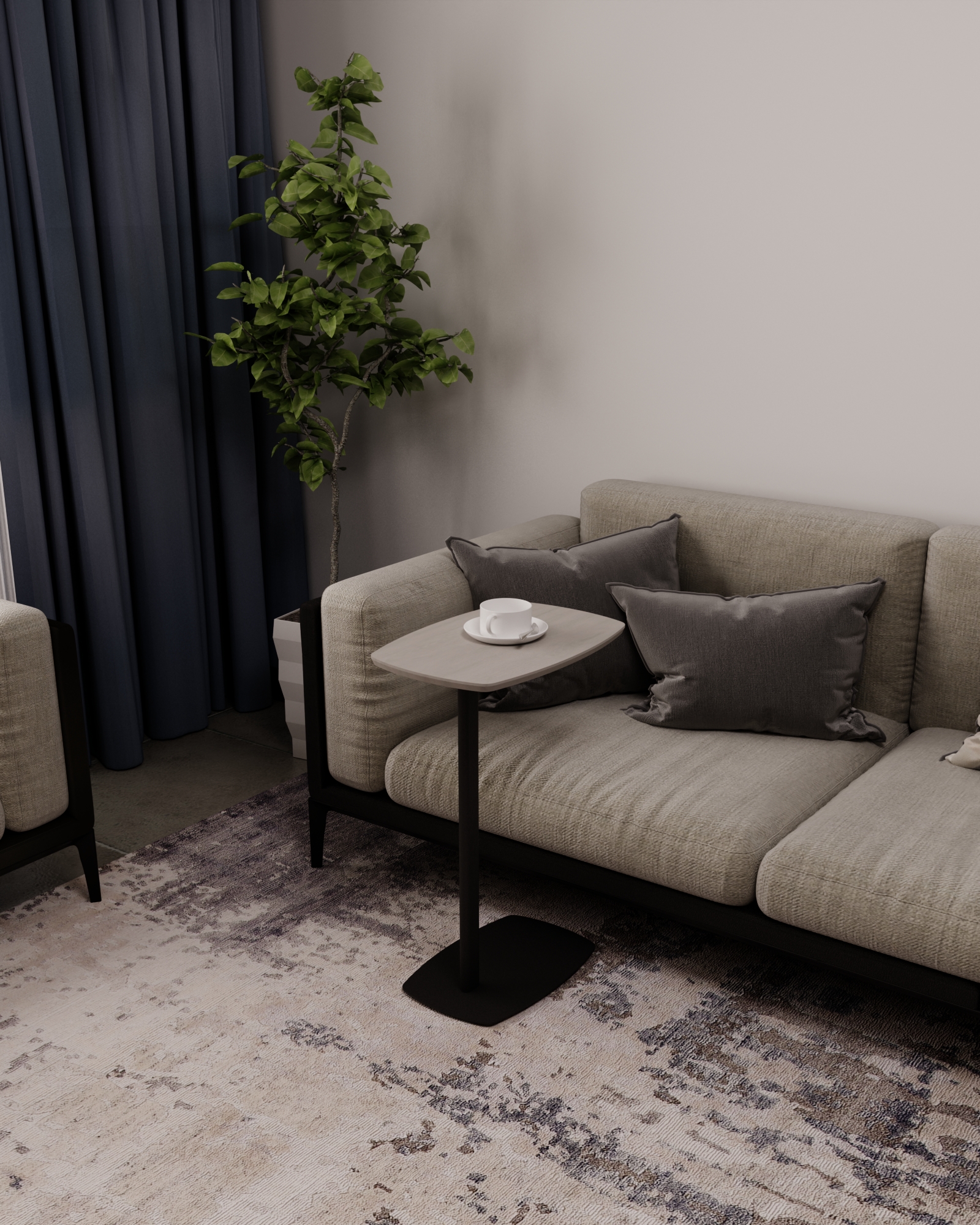 Стол придиванный SLINE Дей дуб жемчужный - фото 7