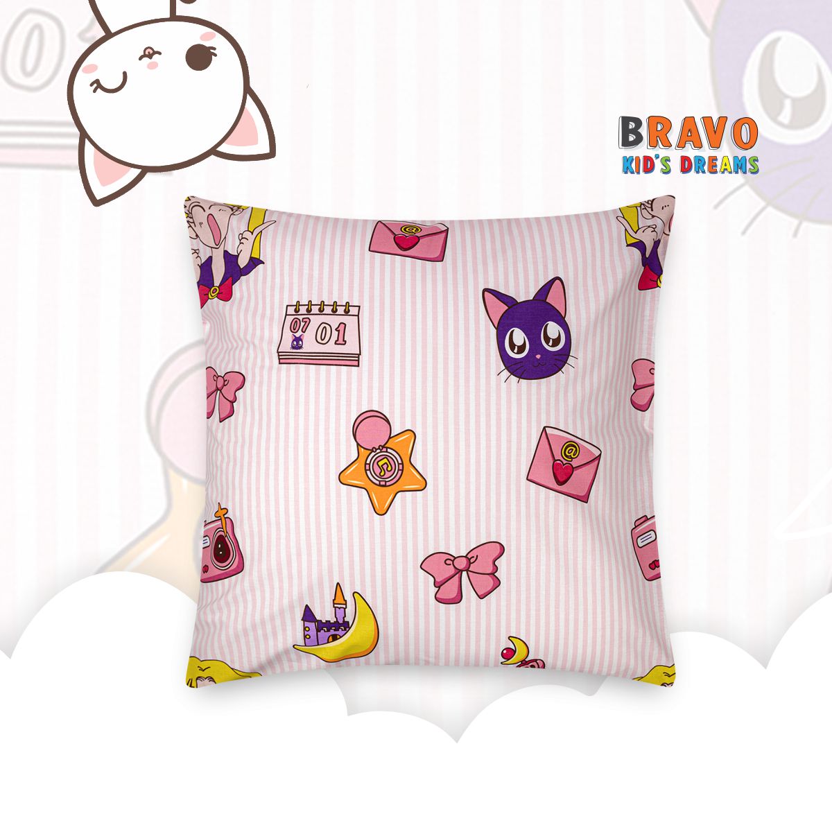 Наволочка BRAVO kids dreams 70х70 рис.5837-1 Аниме - фото 1