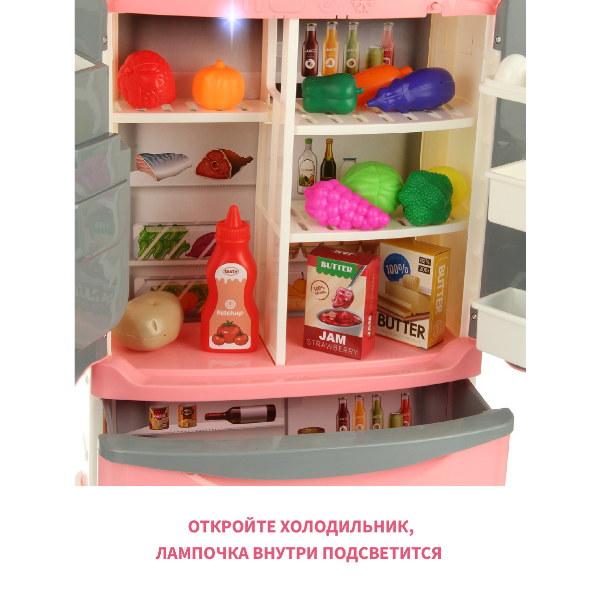 Игрушка Veld Co холодильник, продукты - фото 4
