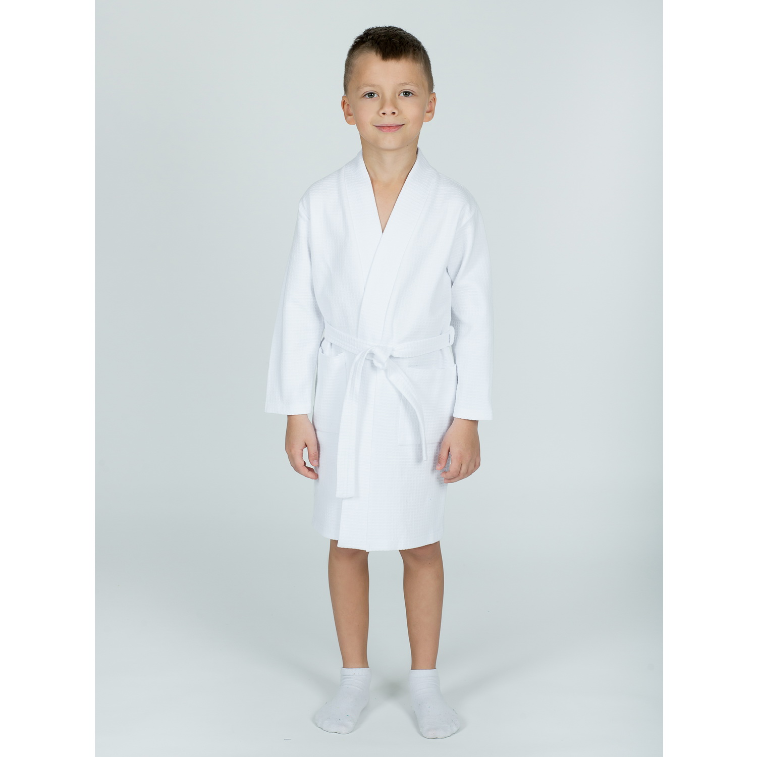 Халат KiMMi co К-1408913 белый - фото 1