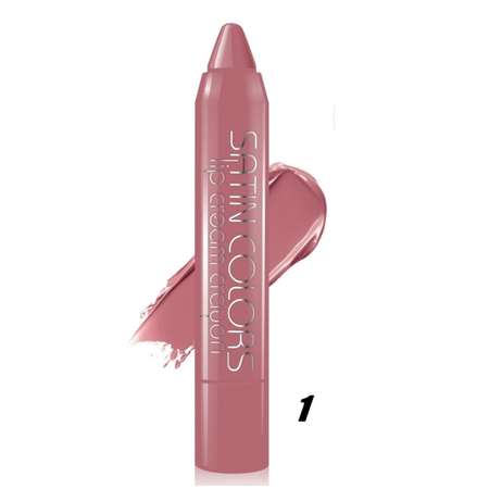 Помада - карандаш для губ Belor Design SATIN COLORS тон 1 бежевый