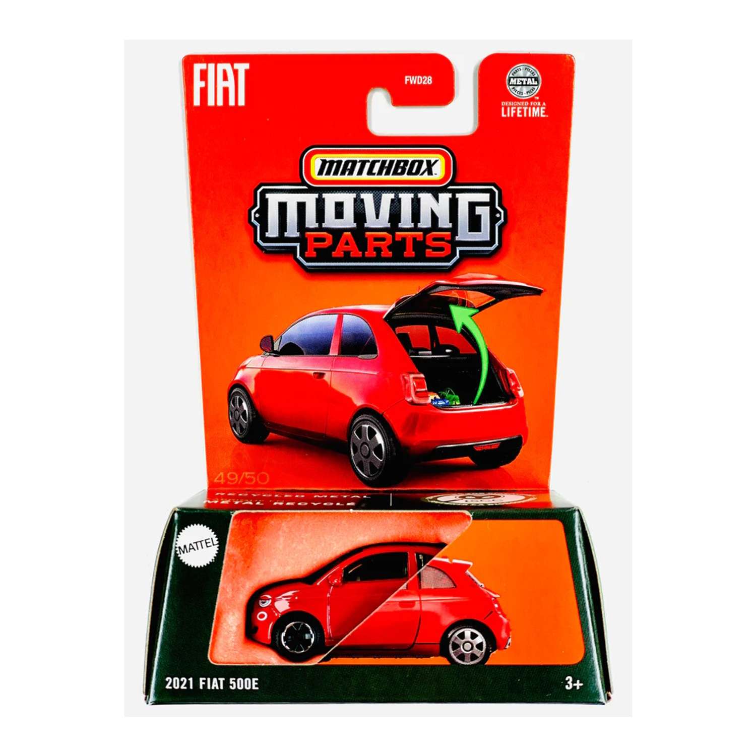 Автомобиль Matchbox Fiat 500E FWD28 - фото 1