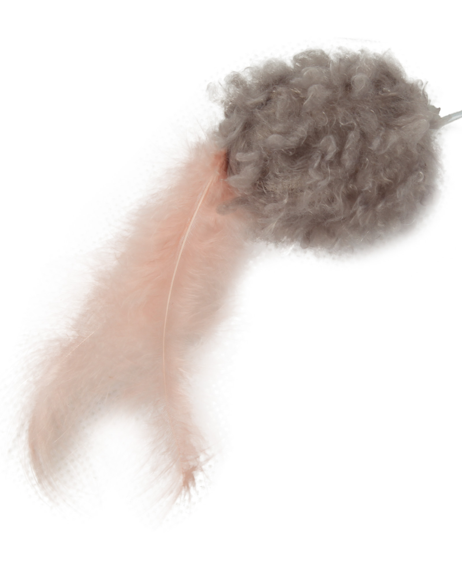 Игрушка для кошек Barbaks Дразнилка Помпон с пером - фото 2