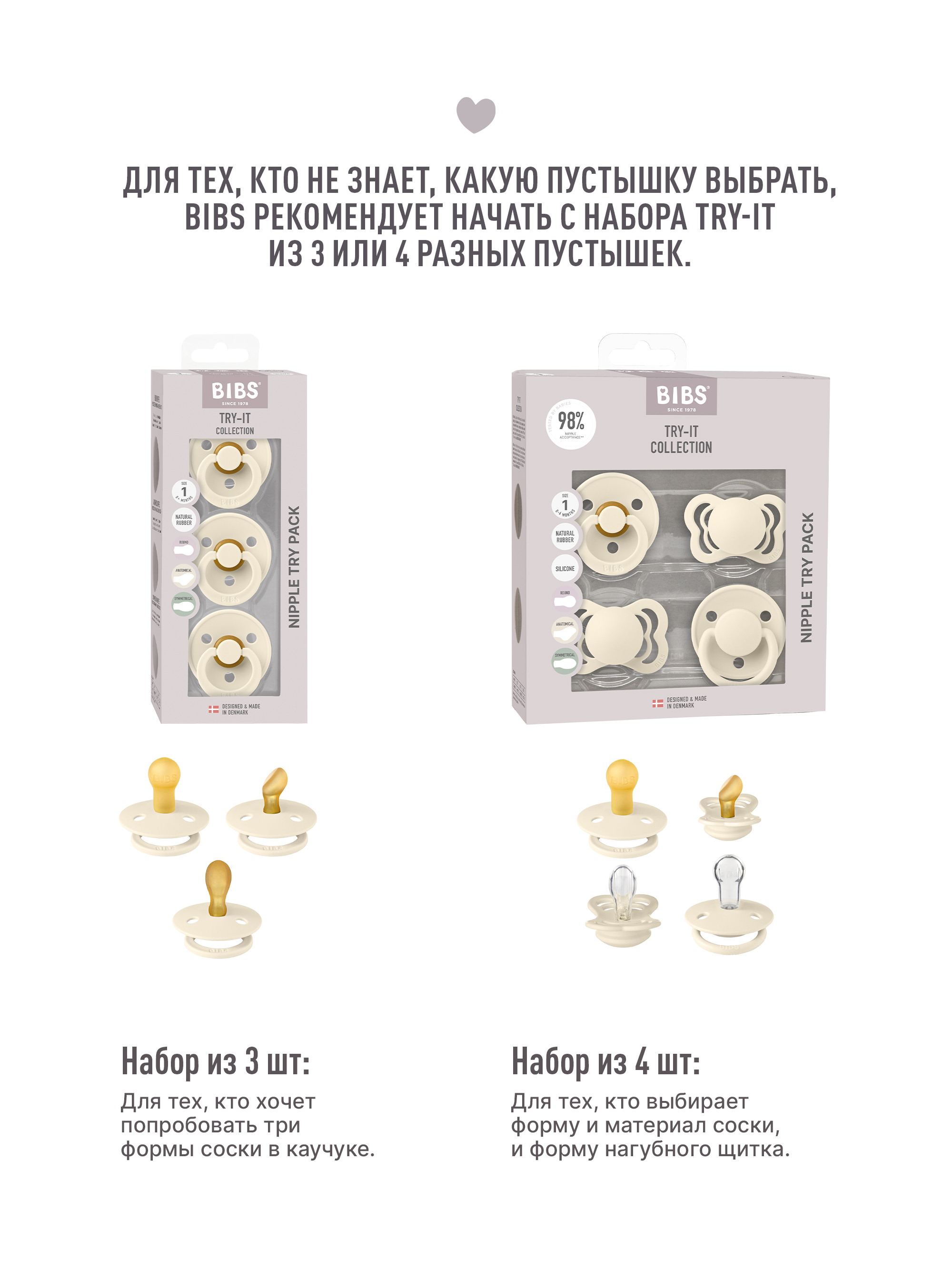 Пустышка BIBS силикон анатомическая, классическая, ортодонтическая от 0 мес. 4 шт. - фото 8