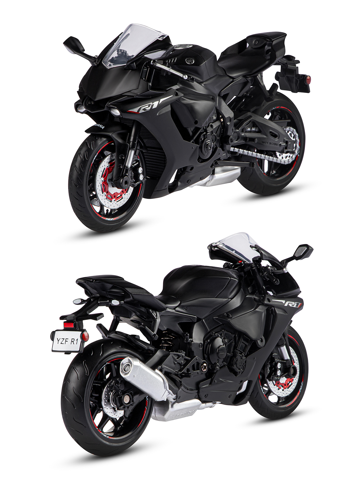 Мотоцикл АВТОпанорама Yamaha YZF R1 1:12 JB1251603 - фото 5