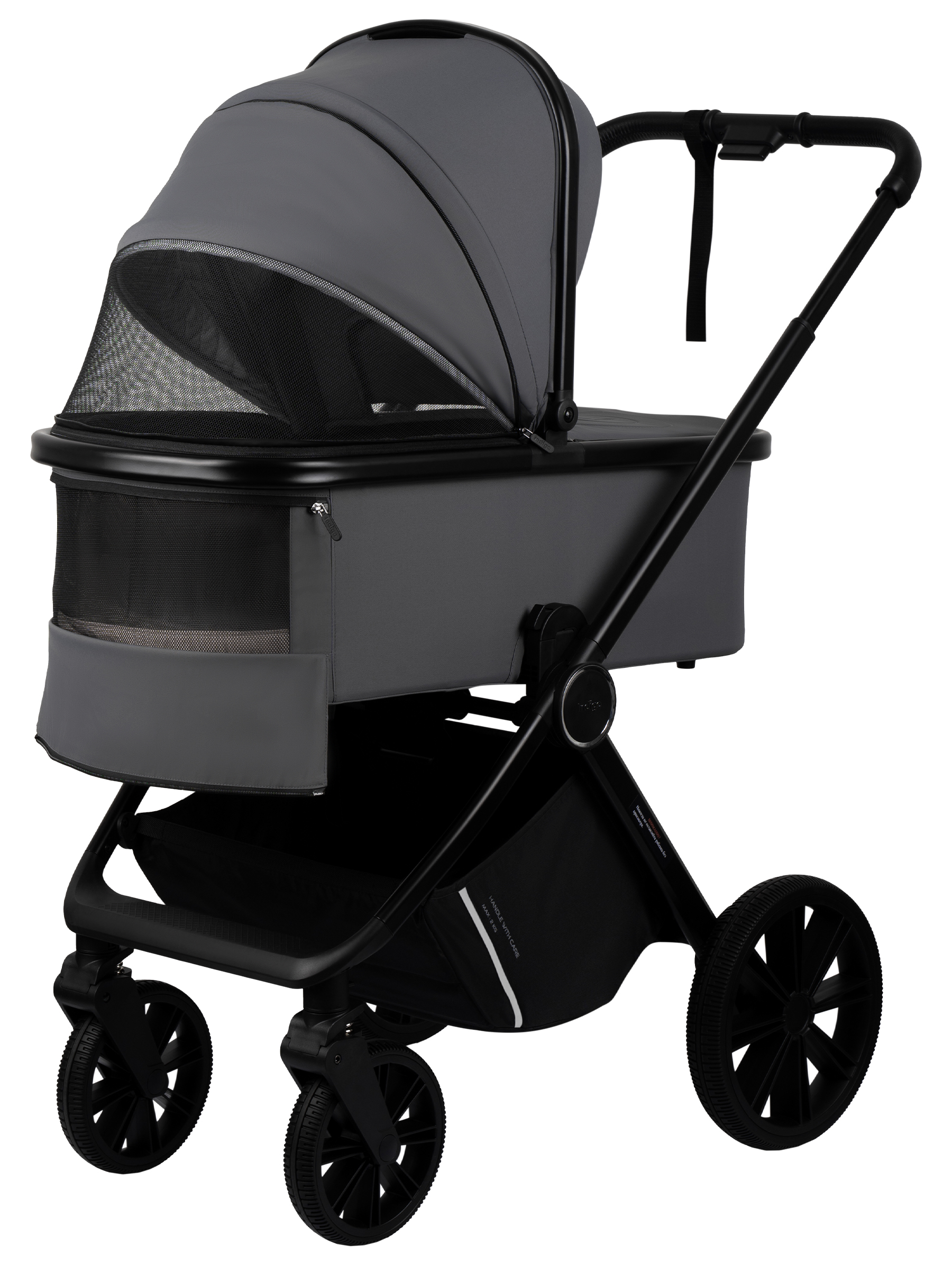 Коляска 2в1 Indigo Sting темно-серый - фото 2