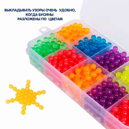 Аквамозаика Bondibon 1000 бусин 6 цветов