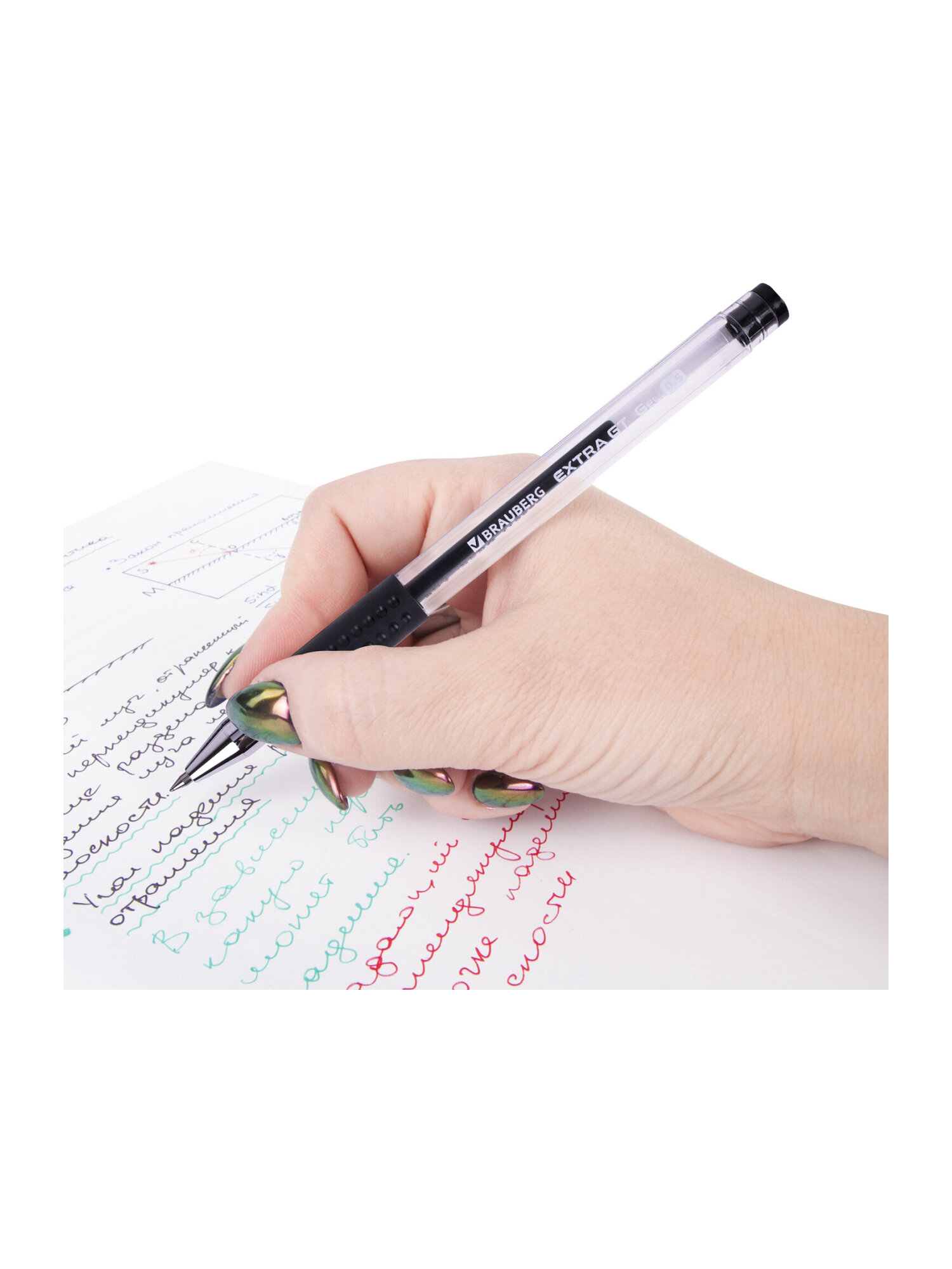 Ручка гелевая Brauberg 12 шт. - фото 10