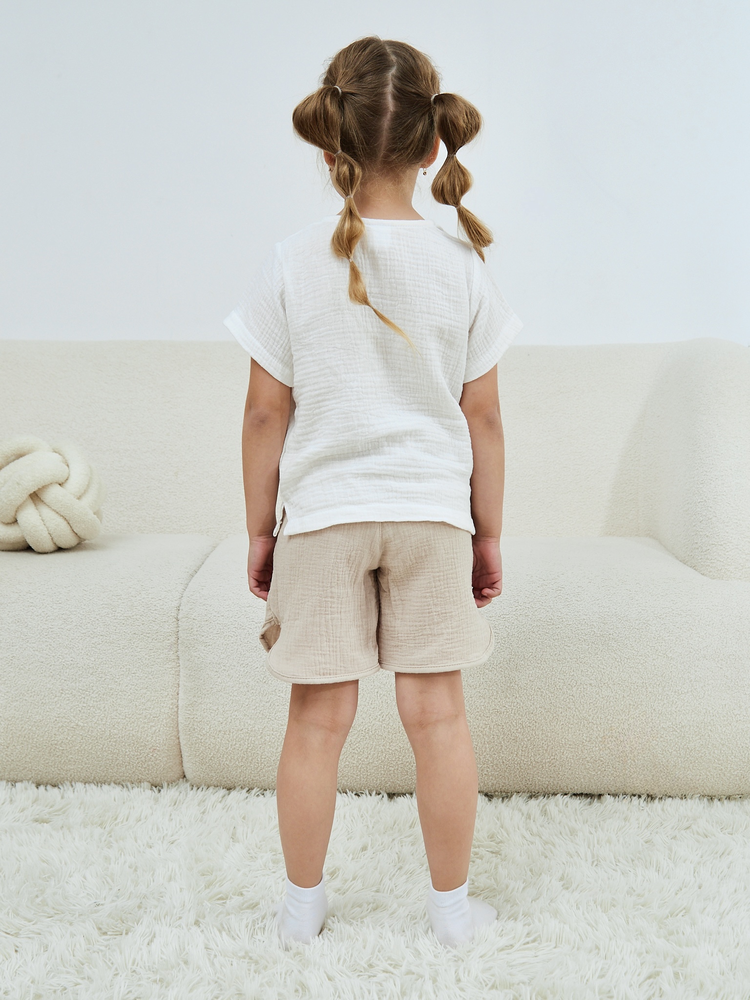 Шорты MOUN Шорты_муслин_бежевый - фото 4