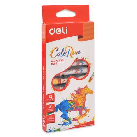 Пастель художественная сухая Deli 12 шт.