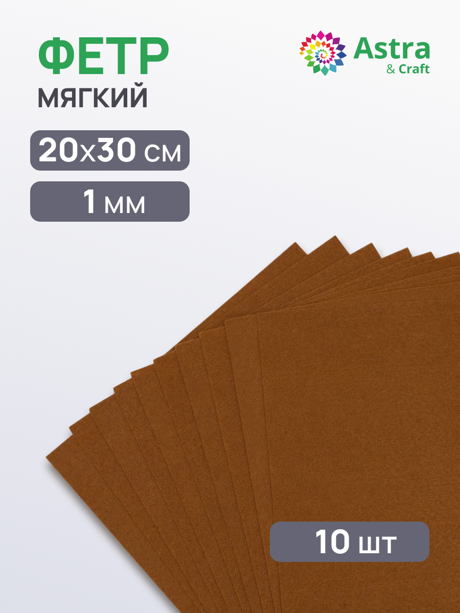 Фетр Astra Craft 10 лист. - фото 1