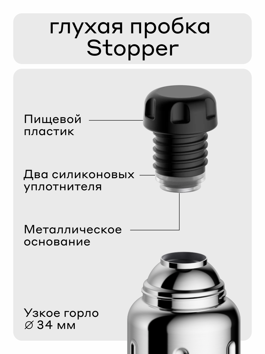 Термос для чая 470 мл Bobber Flask зеркальный - фото 3