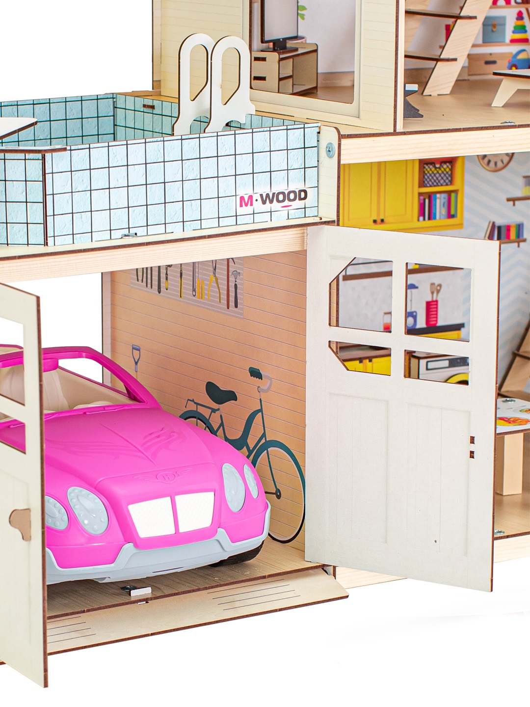 Домик для кукол M-WOOD 125 см с мебелью 3036 - фото 13