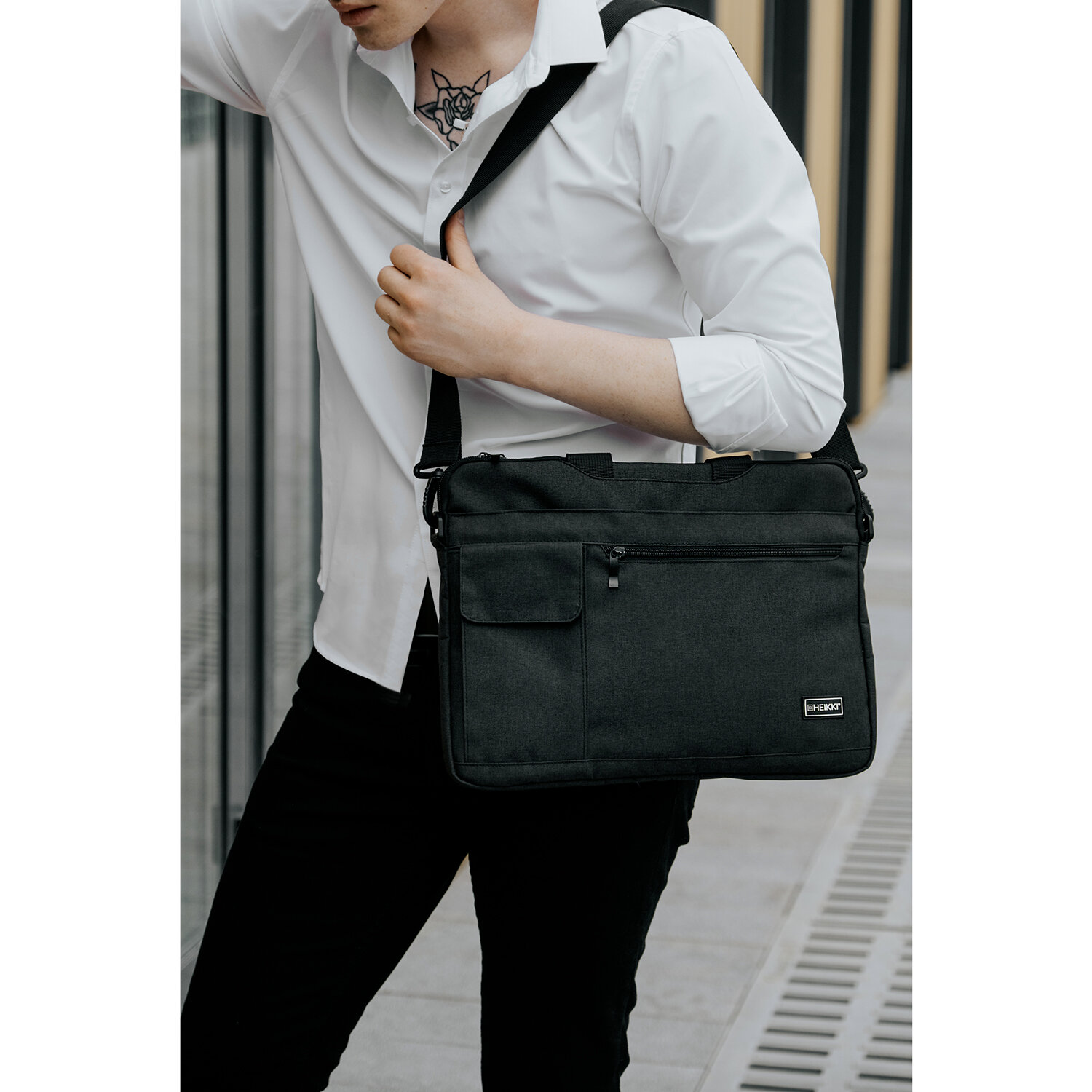 Сумка для ноутбука HEIKKI 13-14 дюймов портфель для документов через плечо - фото 17