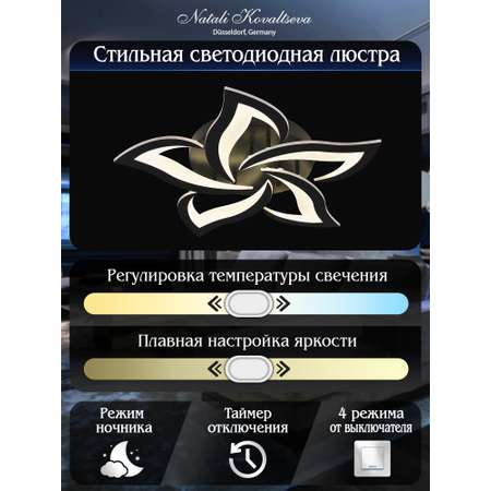 Светодиодный светильник NATALI KOVALTSEVA люстра 80W чёрный LED
