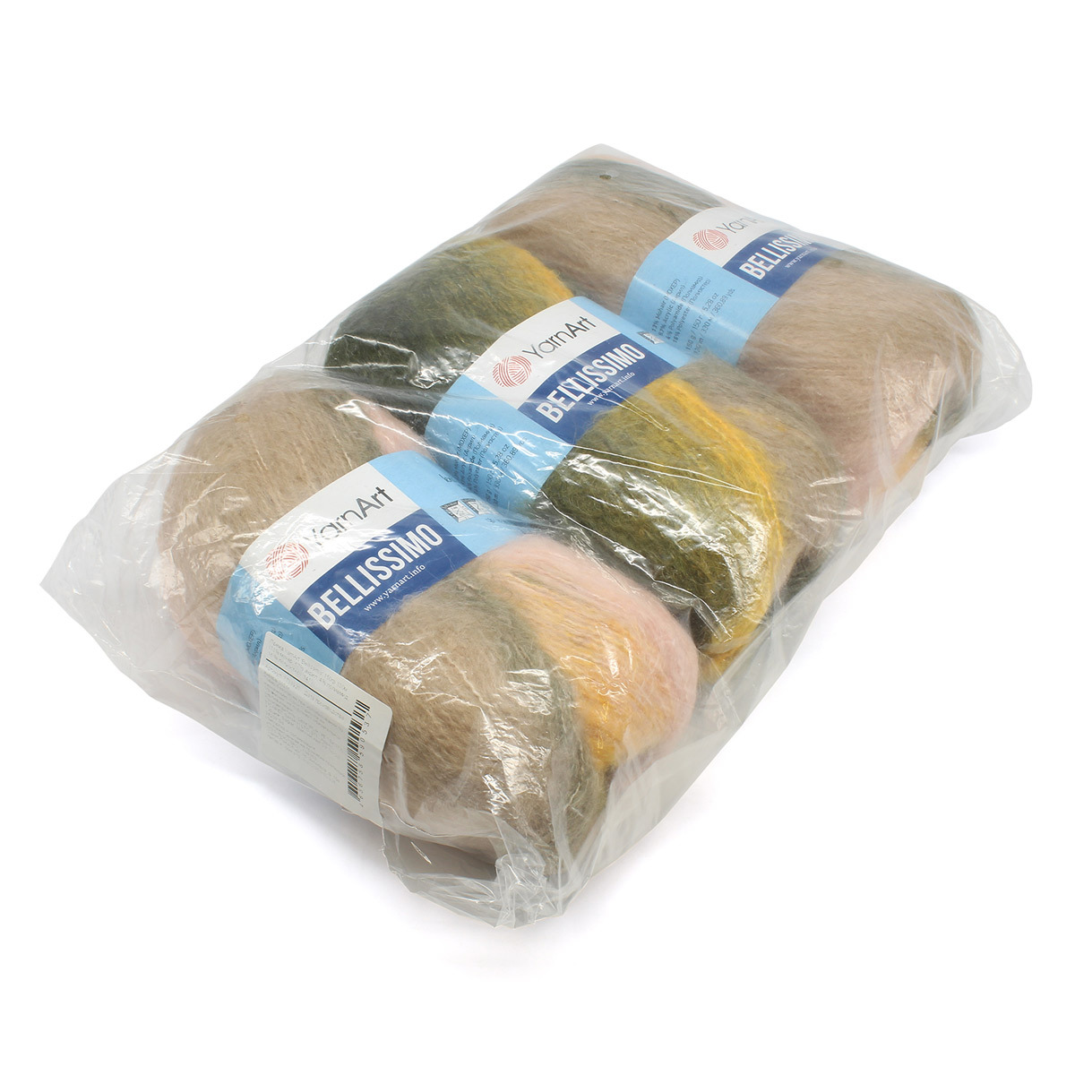 Пряжа YarnArt Bellissimo с выраженным ворсом пушистая 150 г 330 м 1410 3 мотка - фото 9