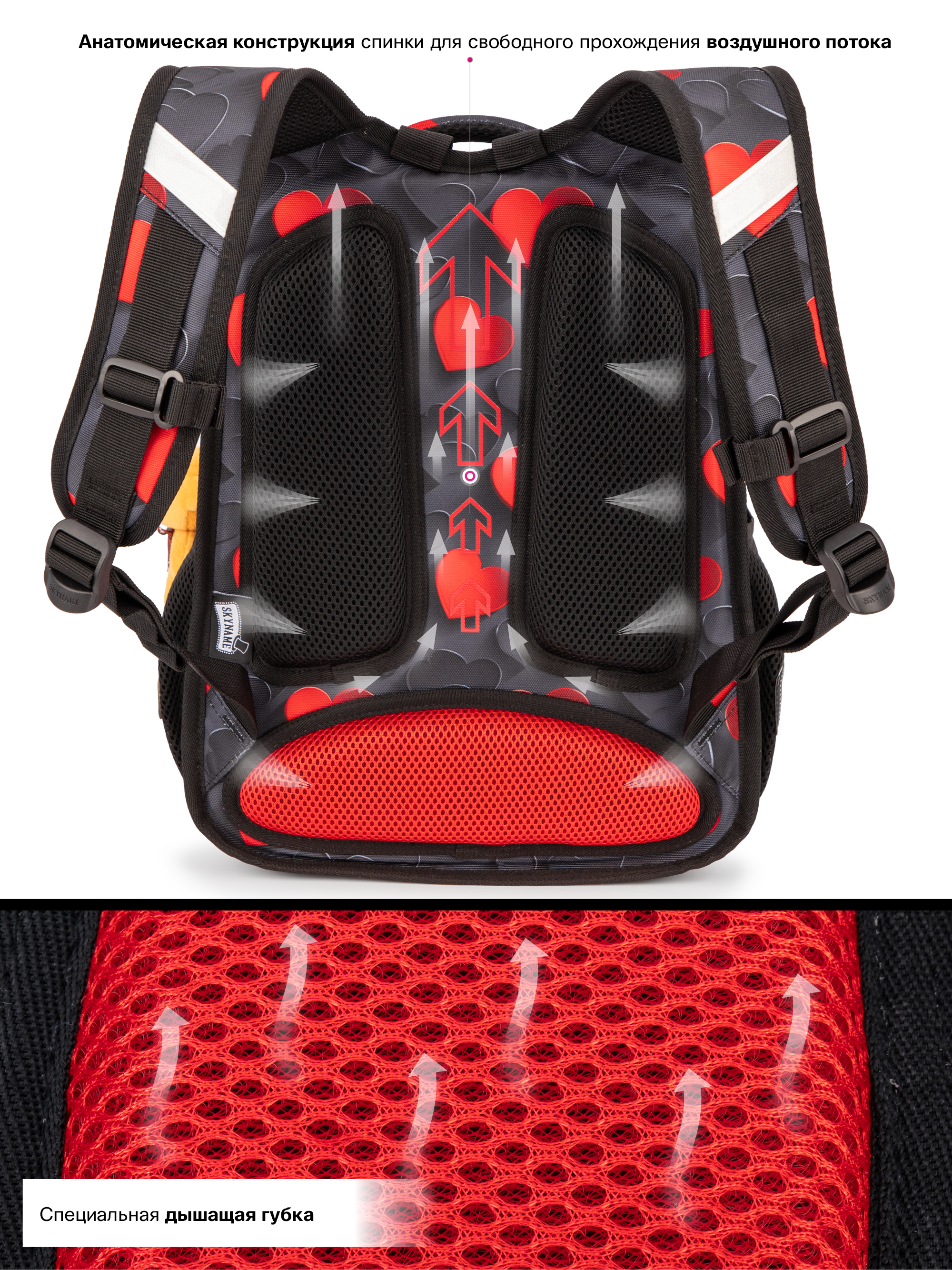 Рюкзак SkyName 1-4 класс, набор 4 в 1 - фото 12