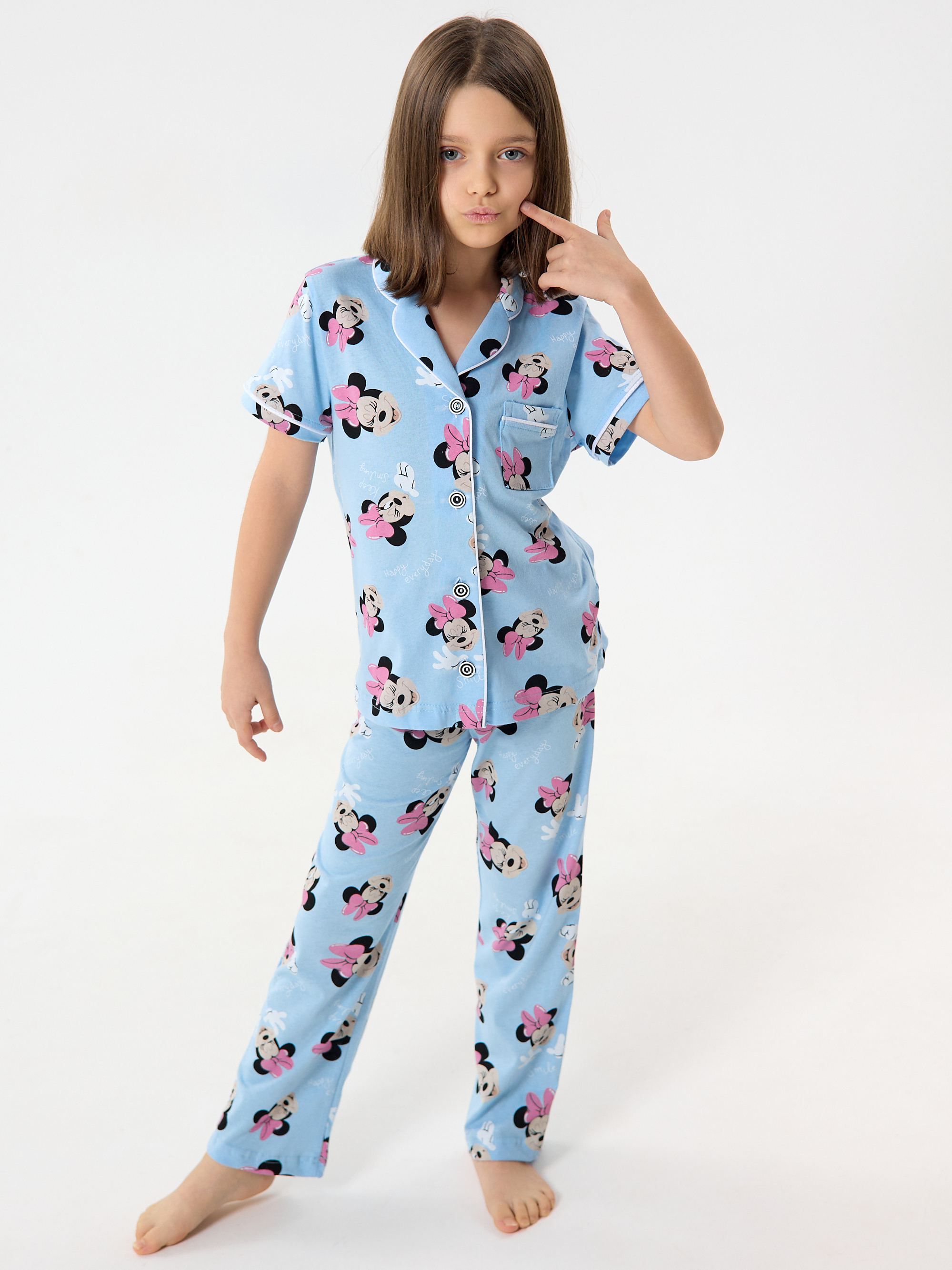 Пижама YAXX 004--Пижама микки/голубой - фото 1