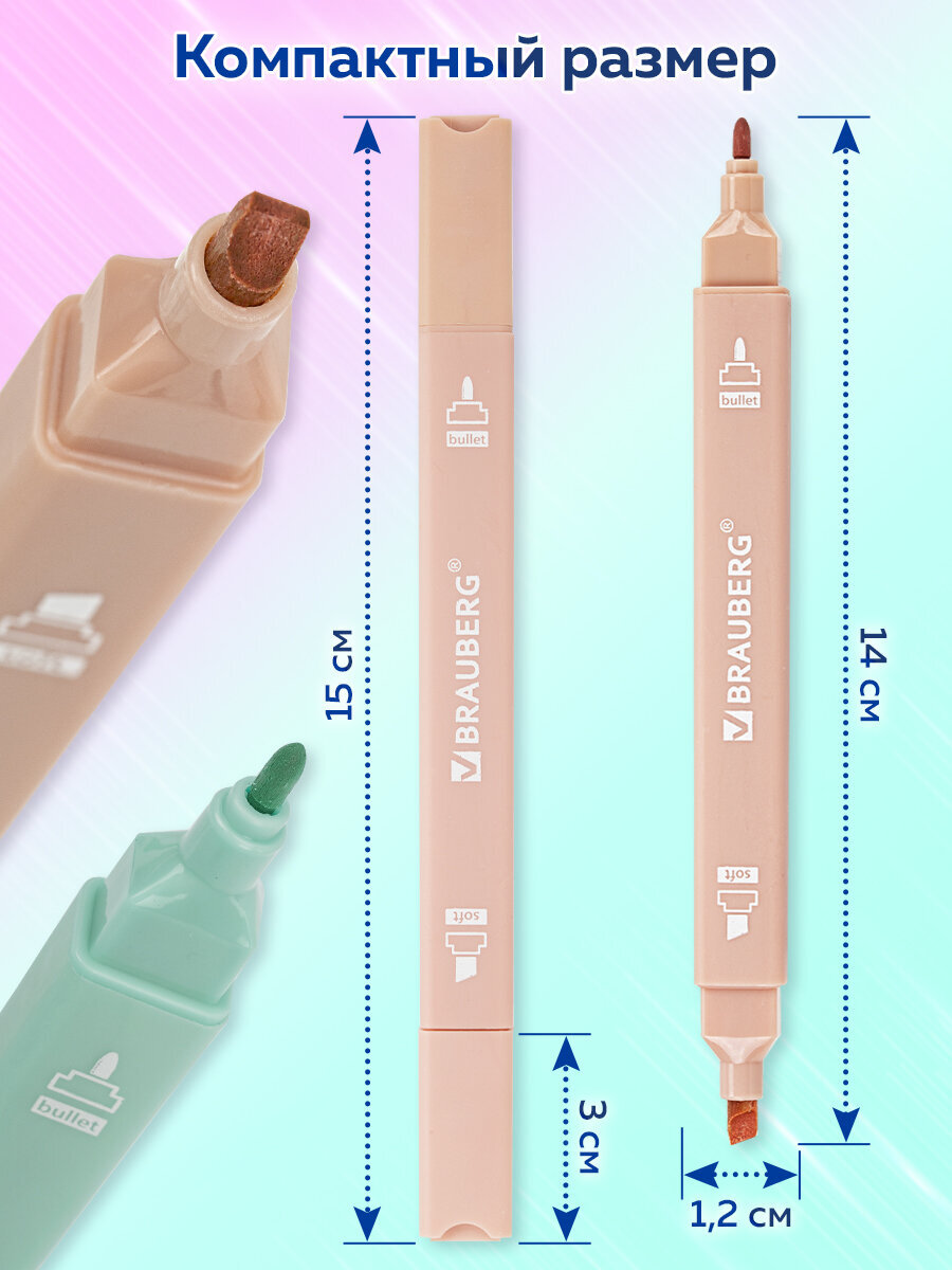 Текстовыделители Brauberg 6 шт. - фото 5