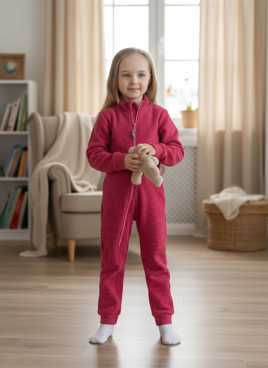 Изображение товара Комбинезон Утенок для девочки флисовый утеплённый осень-зима 104