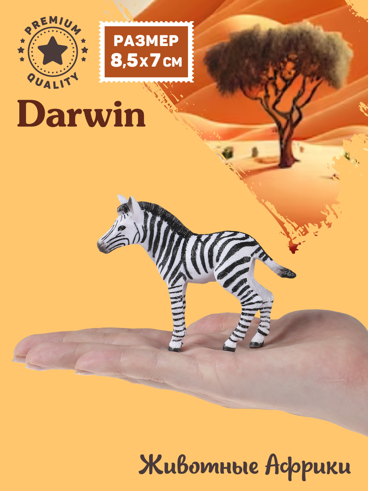 Фигурка DARWIN Животные Африки детёныш зебры - фото 2