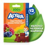 Фруктовые кусочки Агуша черника-малина-яблоко с 12 мес 12 г