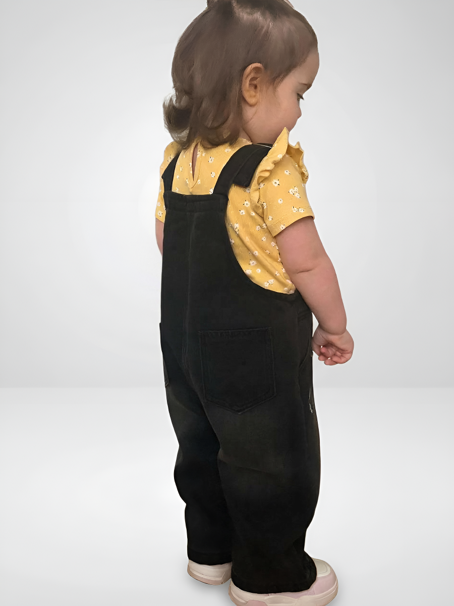 Полукомбинезон iUkoworld Джинсовый полукомбинезон детский утепленный - фото 6