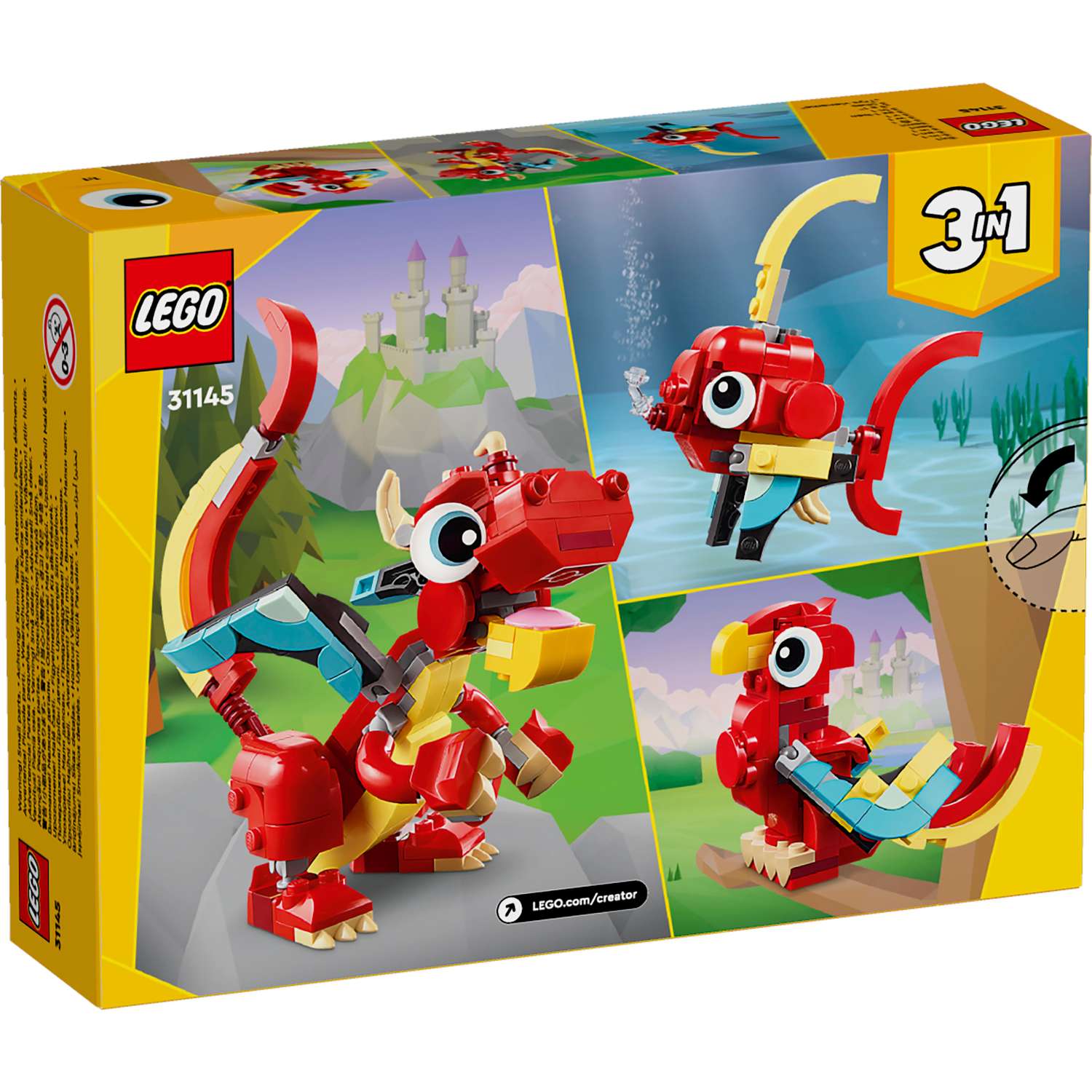Конструктор LEGO Classic Красный дракон 149 дет. - фото 8