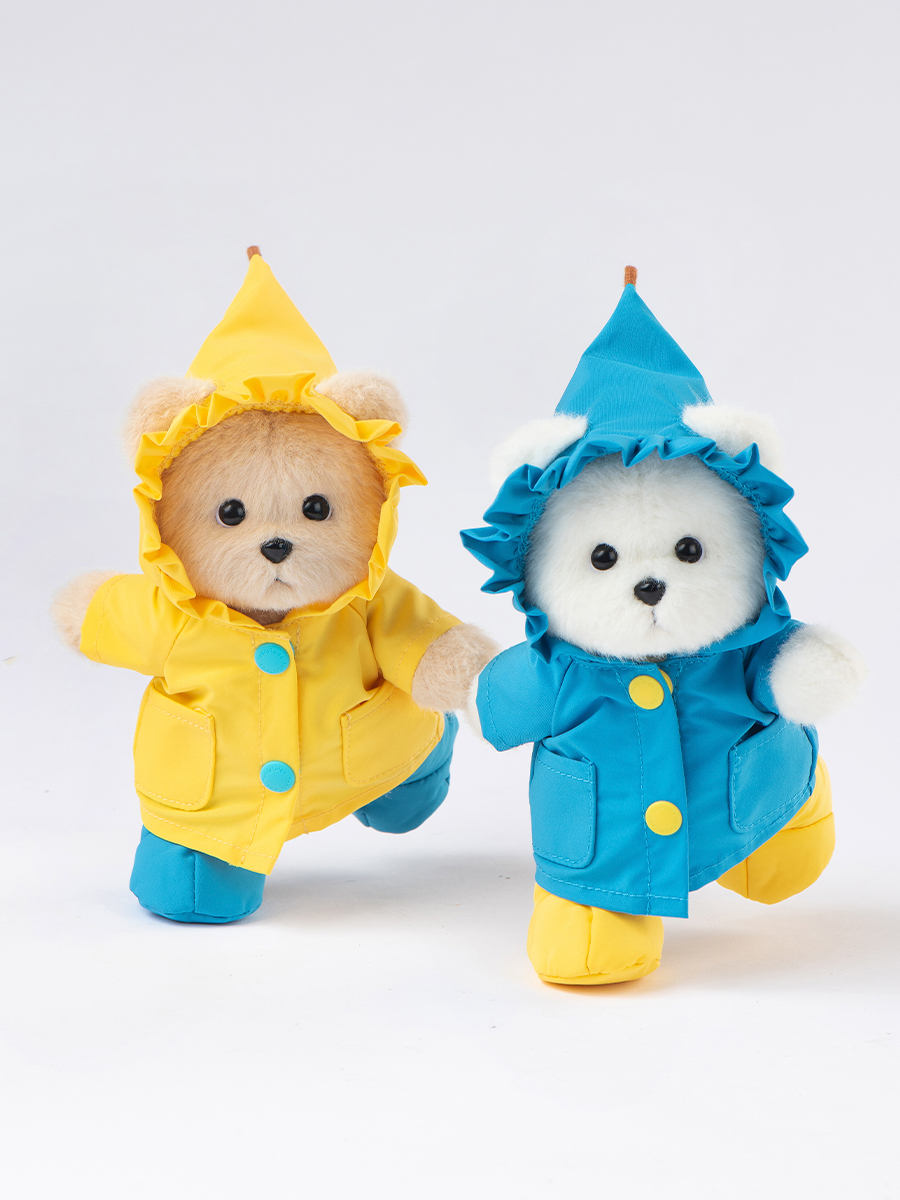 Мягкая игрушка TeddyTales Медведь в дождевике брелок - фото 9