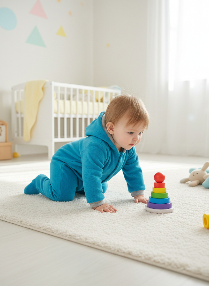 Изображение товара Комбинезон флисовый для мальчика Утенок 74 теплый и практичный