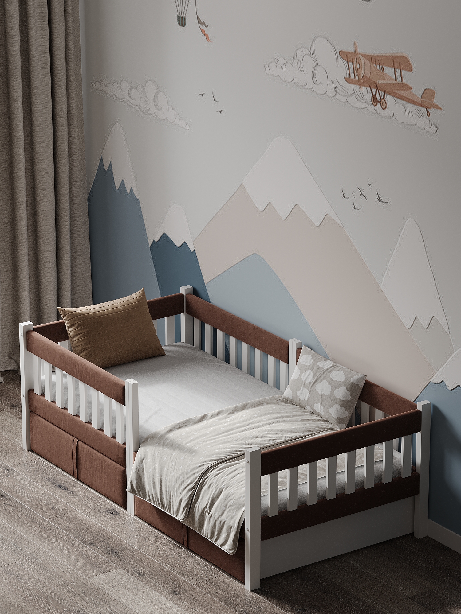 Кровать подростковая Moms charm (коричневый) - фото 12