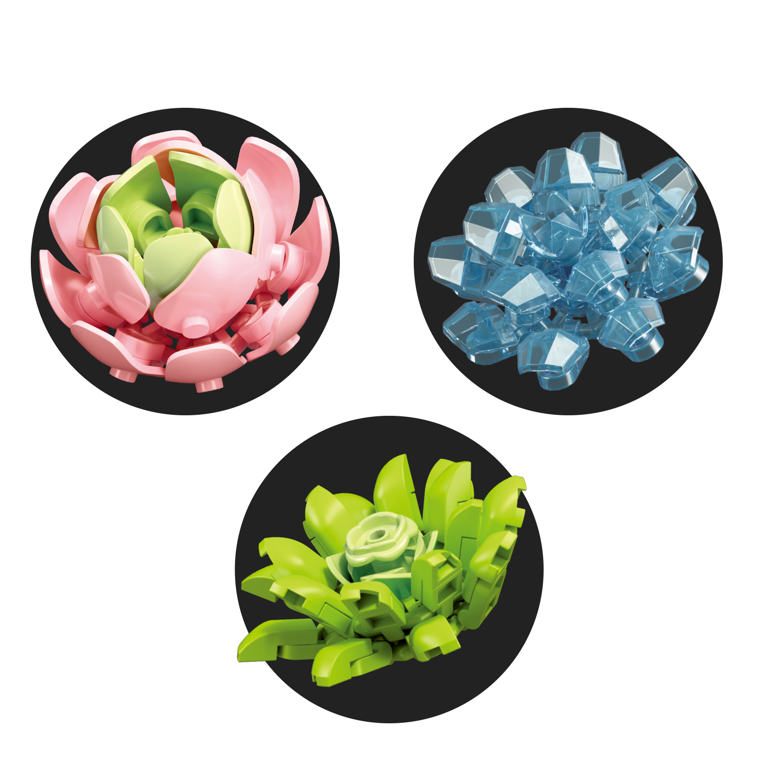 Конструктор SLUBAN Зеленые суккуленты - фото 4